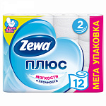 ZEWA Plus Туалетная бумага 2хслойная 12штук